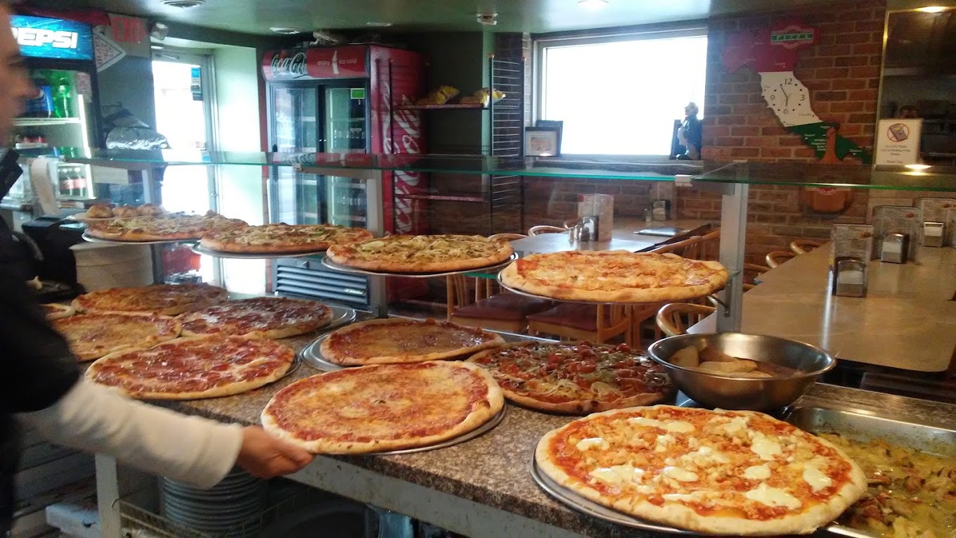 Inside Bridgeport Pizza in Bridgeport, Pennsylvania